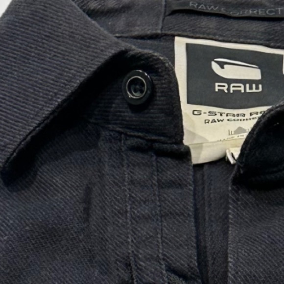 G-Star Raw Correct Navy Blue Long Sleeve Shirt Small - Picture 3 of 14